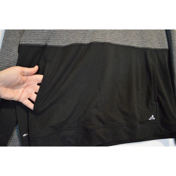Adidas Womens Pullover Sweatshirt XXL Mock Neck Long Sleeve Half Zip Black - Picture 9 of 11
